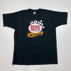 VTG 90’s Beer Nuts Brand Snacks Racing Short Sleeve T-Shirt Size XL